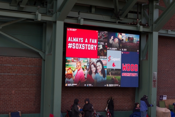 2014 Boston Red Sox Opening Day - Social Media Board