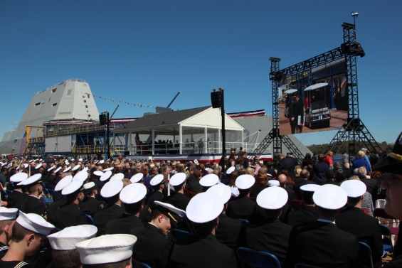 Christening of USS Zumwalt