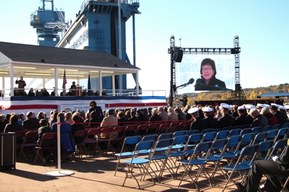 Christening of USS Rafael Peralta