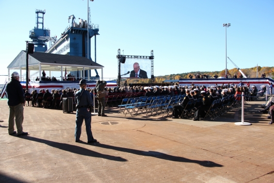 Christening of USS Rafael Peralta