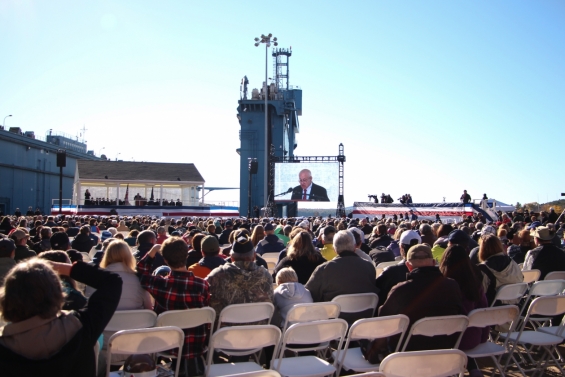 Christening of USS Rafael Peralta