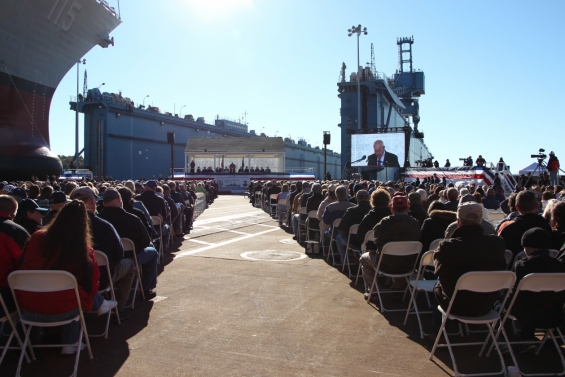 Christening of USS Rafael Peralta