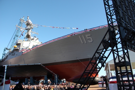 Christening of USS Rafael Peralta